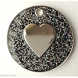 Emblems-Gifts Haustier-Anhänger mit Gravur, Glitzer, Herz