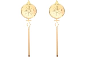 HOMSFOU 2pcs Metal Pendulum Replacement for Clock Diy Clock Parts Easy Repair Replacement for Home Projects