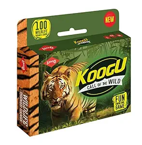 KAADOO KOOGU - Innovative Wildlife-Themed Learning Card Game for Kids 7+ & Family - Double Card Pack - Made in India - Multicolor - Perfect for Game Night and Return Gifts (2-6 Players)