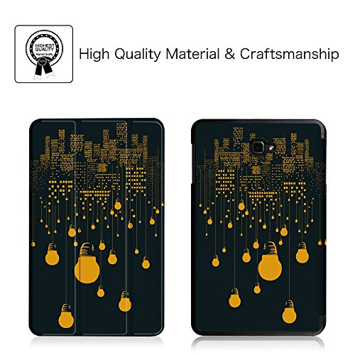 Fintie Samsung Galaxy Tab A 10.1 Hülle – Ultra Schlank Superleicht Ständer Smart Shell Case Cover Schutzhülle Etui Tasche mit Auto Schlaf / Wach Funktion für Samsung Galaxy Tab A 10,1 Zoll T580N / T585N Tablet (2016 Version), Glühbirne - 2