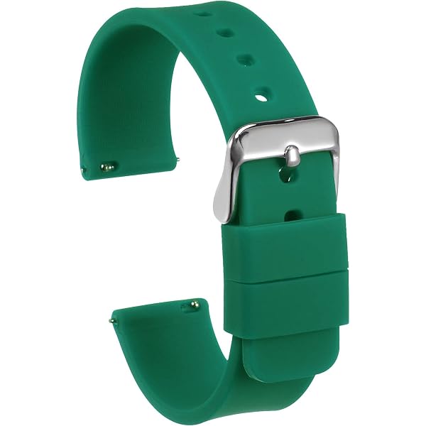 Bracelet De Montre Silicone 20mm – Bande De Remplacement Rapide, Boucle Acier Inoxydable, Pour Hommes Et Femmes