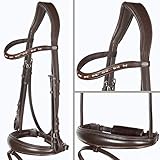 Hochwertige Heinick Trense mit konisch zulaufendem Nasenriemen und anatomischen Genickstück. Die Heinick Performance Trense zeichnet sich durch ihren konischen Nasenriemen mit weicher Polsterung aus. Ähnlich wie beim hannoverschem Reithalfter wird der konische Nasenriemen zu den Seiten hin verjüngt, wodurch mehr Platz an den Lefzen bleibt.