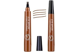 LDJYEONS Lápiz de Cejas Impermeable y Resistente al Sudor, No Se Decolora, Efecto Duradero(Marrón claro)