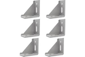 TWSOUL Lot de 6 angles de fixation d'angle en aluminium 40 x 80 cm - Fixation profilé en aluminium - Matériel de fixation d'angle