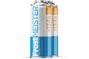 FrostMEISTER 2in1 Auto Klimaanlagen-Befüllset 400 ml: Schnelles und einfaches Befüllen mit R134a-Ersatz (1995–2016), umweltfreundlich und sicher für Fahrzeuge, 2 Dosen x 400 ml