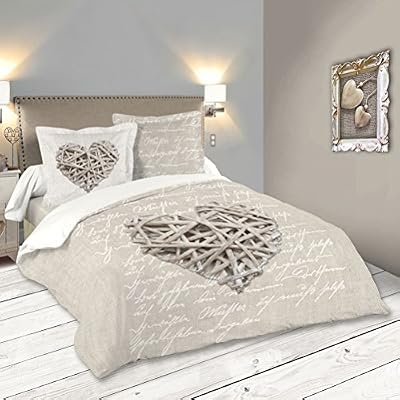 LOVELY CASA Housse de couette et deux taies (240 cm) Woodlove