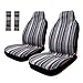 Produktbild Striped Colorful Sitz Cover Baja blau Satteldecke Weave Universal Eimer Sitz mit Gürtelabdeckung Set