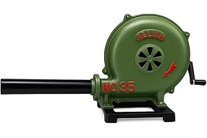 Simond Store Hand Crank Blacksmithing Forge Blower,11 Inch Cast Aluminum Casing, Heavy Duty Manual Forge Blower for Farrier Blacksmith Coal Forge Firepot BBQ Outdoor Cooking Camping