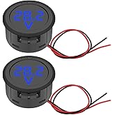 Greluma 2 Pz Voltmetro digitale DC 4-100 V, misuratore di tensione a 2 fili Rilevatore di voltmetro per camion moto Camper Ca