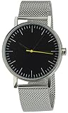 Damen Armbanduhr Giorgio&Dario Schwarz Quarz Gehause Stahl Analog Armband Stahl Silber