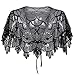Produktbild Yvelands Damen Schal 1920er Jahre Schal Perlen Pailletten Deko Abend Bolero Flapper vertuschen