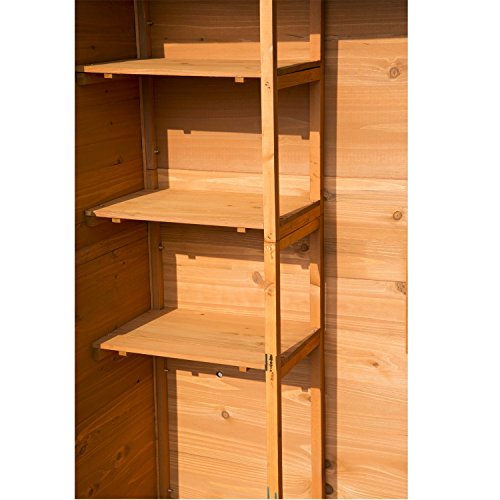 Outsunny® Holz Gerätehaus Geräteschuppen Gartenschrank Geräteschrank Gartenhaus 90x50x190 cm - 6