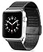 Produktbild JAMMYLIZARD Armband für Apple Watch 42 mm / 44 mm | Milanese Mesh Uhrenarmband aus Gebürstetem Edelstahl in Schwarz mit integriertem Armband Connector