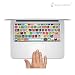 Produktbild RayLineDo Süßen Icon Set Aufkleber Tastatur Avery Haut Displayschutzfolie Aufkleber für MacBook Pro 13,15,17