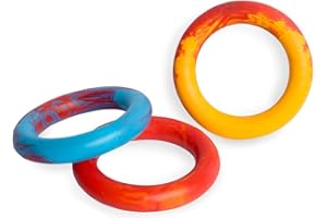 ‎COPCOPET - HUNDESPIELZEUG CopcoPet - Hundering: schwimmend aus Naturgummi/Vollgummi 16 cm Ø 3er Set
