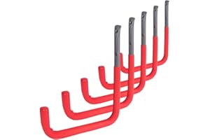 GAH-ALBERTS Alberts 802196 Crochet mural | en option de différentes tailles | gris, avec garniture caoutchouc rouge | diamètre Ø18 mm | 300 x 250 mm | kit de 5