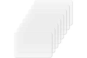 Thursday April Pack of 8 Plastic Place Mats, Table Mats, Crystal, Transparent, Heat-Resistant Dining Mats as Table Protection Mats or Desk Mats, 43 x 28 cm