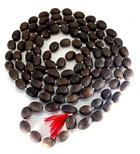 Brij Sugandha Kamal Gatta Mala Original -Lotus Seeds Rosary (108 +1 Beads, Black)