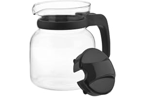 MGE - Kanne aus Glas - Glaskanne/Teekanne mit Deckel - Thermoglas-Teekanne - Melita-Kanne mit Deckel - Mikrowellengeeignet - 650 mL