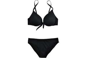 POWER FLOWER Maillots de Bain Deux pièces Femme Maillot de Bain noué à Nouer Ensembles de Bikini rembourrés flatteurs S-XXL