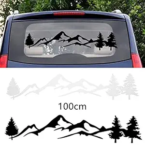 ISEE 360 Mountain Car Sticker for Mirror Bonnet Door Side Back Window Vinyl Decal L X H 39.3 X 8 Inches