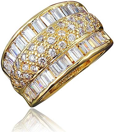 Fashion Jewellery 18K Gold Plated Engagement Wedding Eternity Ring,Women's Gifts Presents Girls