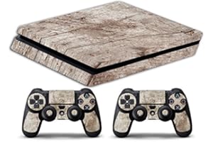 GAMESMONKEY Skin Compatible para PS4 Slim HD - Limited Edition Decal Cover Adhesivo Slim Bundle (Madera Natural)