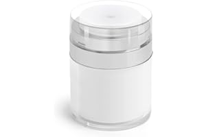 HOTUT Dosatore Contenitore Crema Bottiglie, 50ML Ricaricabile Airless Pump Contenitori Cosmetic Cream Jar, Crema Vuoti Barattoli per Viaggio