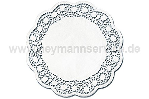 Tortenspitzen rund 15cm weiß Rand gestanzt 250 Stück