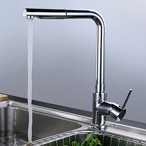 Dailyart® Küche Armatur Mit herausziehbarem Küchenarmatur Einzigen Handgriff. Kupfer und Edelstahl. - 2