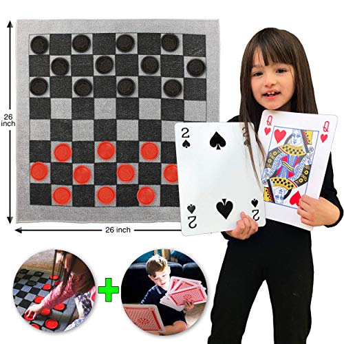 Elite Sportz Equipment Jumbo Jumbo Juego de Alfombra y Tic TAC Toe Todo en 1 Combo Party Pack - Diversión Interior y al Aire Libre Yard Juegos para niños