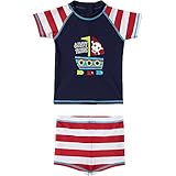 H2O Ahoy There! Pirate Sunsafe UPF40+ Boys and Babies Two Piece Top and Shorts Set