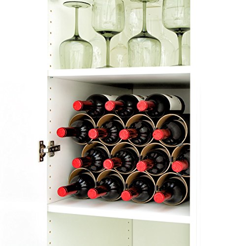 Weinheim – Flaschenregal – Weinregal – unbegrenzt erweiterbar (10 Hülsen weiß) - 5