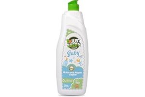 SORTICK Green Organic Baby Bottle and Nipple Cleaner 750ml - Natural Formula for Baby Cleaning | Baby Bottle Wash, Nipple Cleaner Liquid, Bottle Cleaning Solution | Essential Baby Item | Pack of 2