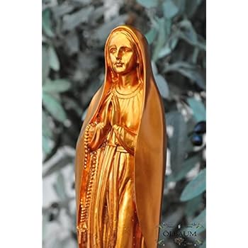 glanzlackiert Marienfigur barfuß als Symbol von Unschuld und