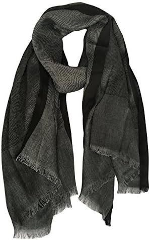 DAMILY Winter Scarf Men Scarves New Fashion Cotton Linen Wrap Shawls Business Scarfs (Black)