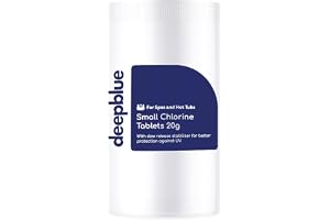Deep Blue – Mini 20 g stabiliserade klortabletter med långsam upplösning - 1Kg (med flytande doserare och testremsor)