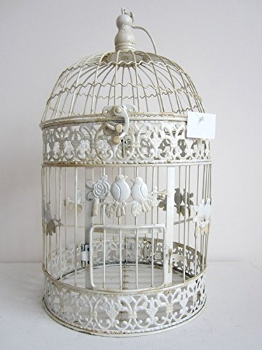 Nostalgischer Vogelkäfig No.24 shabby Deko Käfig Antik Optik Nostalgie 42+31 cm (L 43x25 cm)