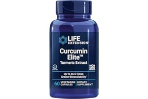 ‎LIFE EXTENSION Life Extension, Curcumin Elite, 60 vegane Kapseln, 200mg Kurkuma je Dosis, Glutenfrei, Sojafrei, GMO frei, Geschmacksneutral