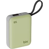 Bix PB120 20000mAh PD 65W Cep Boyu Kompakt Tasarımlı Dijital G&ouml;stergeli Powerbank Taşınabilir S&uuml;per Hızlı Şarj Cihazı (Yeşil)