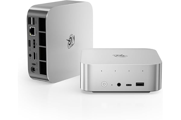 Beelink SER9 PRO+ Mini PC, AMD Ryzen R7 H255 (8C/16T, jusqu'à 4,9 GHz), 32 Go de RAM LPDDR5X, SSD PCIe 4.0 1 To, triple écran 4K, USB4, HDMI, DP, LAN 2,5 GHz, WiFi 6, BT5.2, deux haut-parleurs, argent