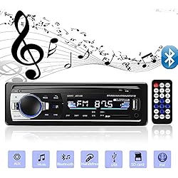 Andven Autoradio Bluetooth, 4×60W Manos Libres Radio Estéreo de Coche, Apoyo de Reproductor MP3, Llamadas Manos Libres, Función de Radio y de Archivo