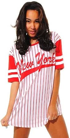 NEW WOMENS BASEBALL JERSEY OVERSIZED 