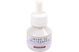 J. HERBIN Jacques Herbin 11401T - Un flacon d'encre de calligraphie 50 ml pour plume, calame et pinceau, Blanc