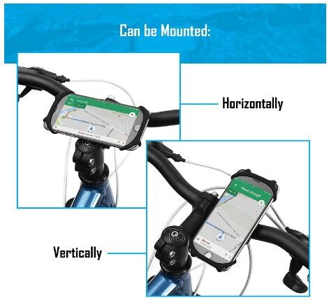 proPHONEÂ® Handyhalterung Fahrrad / Motorrad / Moped / Bike fÃ¼r alle Smartphone`s / iPhone`s / Samsung, usw. mit 4-6 Zoll Bildschirm, Universal Fahrradhalterung fÃ¼r Handy, Universalhalterung, Rennrad Mountainbike MTB Silikon Halterung