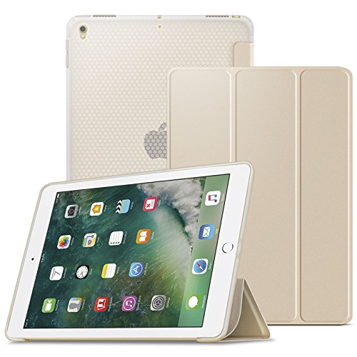 iPad Pro 10,5 Hülle, Infiland Ultra Smart Slim Lightweight TPU Schutzhülle Cover für Apple Neu iPad Pro 10,5" Display 2017(mit Auto Schlaf / Wach Funktion)(Goldene)