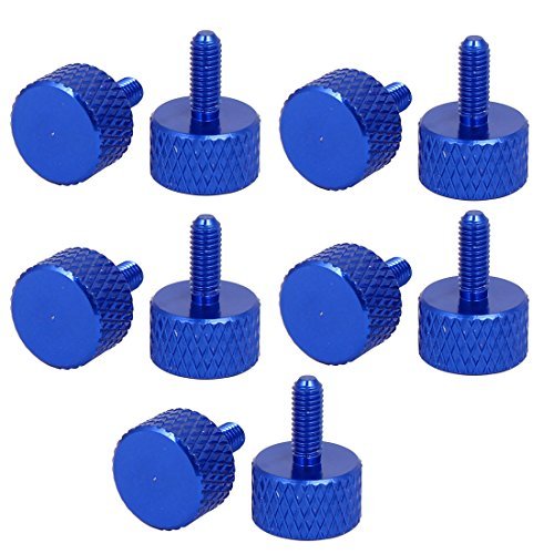Preisvergleich Produktbild DealMux Computer PC-Grafikkarte M3x8mm Rändelschrauben Royal Blue 10pcs