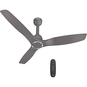 Havells Stealth Slim BLDC 1200 mm Ceiling Fan | Remote Controlled, High Air Delivery Fan | 5 Star Rated, Upto 50% Energy Saving, Reverse Rotation, 2 Y