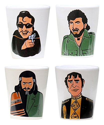Eco Corner Villain Ceramic Shot Glass Set, White, 0.04 L