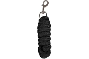 ARBO-INOX - Anbindestrick - für Halfter - 2 Meter - mit Karabiner - 13 Farben (Schwarz)